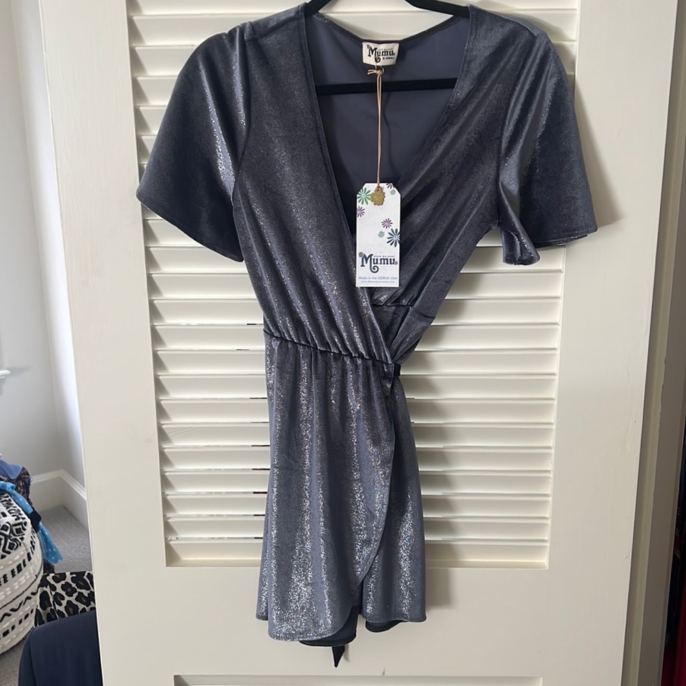Show Me Your Mumu. Velvet metallic textured dress.